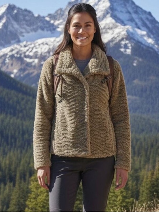 Patagonia Jackets & Blazers - Patagonia Pelage Fleece Jacket High Pile Faux Fur Olive Green M